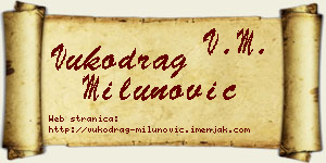 Vukodrag Milunović vizit kartica